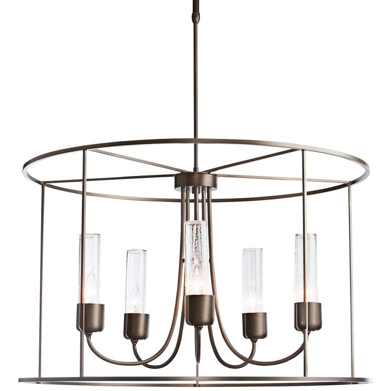 Image 2 Portico Drum 32 inch Wide Bronze Indoor/Outdoor Pendant Light