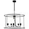 Portico Drum Outdoor Pendant - Black Finish - Opal Glass - Standard