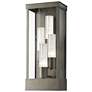Portico Large Outdoor Sconce - Smoke Finish - Clear Glass