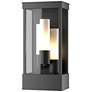 Portico Outdoor Sconce - Black Finish - Opal Glass
