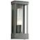 Portico Small Outdoor Sconce - Steel Finish - Clear Glass