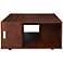 Portins 31 1/2" Square Rustic Walnut Wood Coffee Table