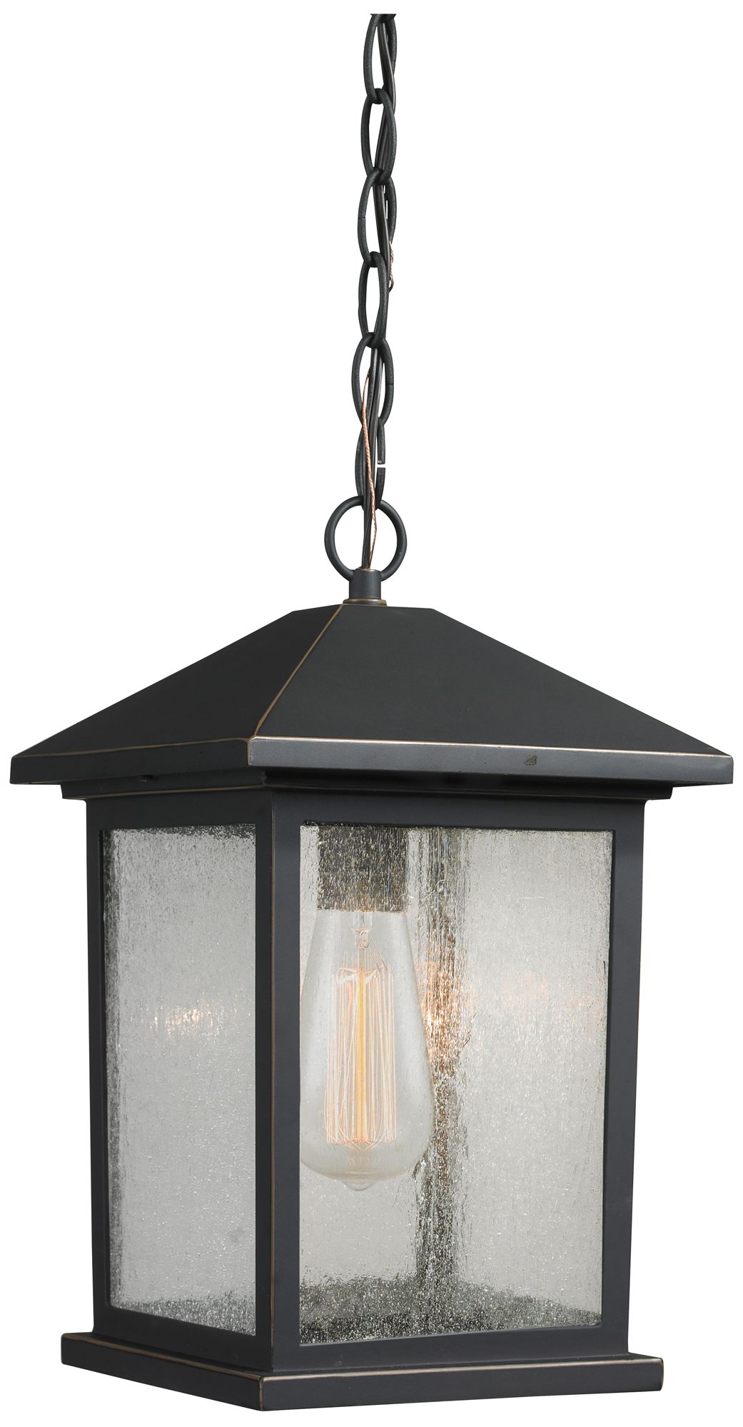 Portland 13 1/2"H Oil-Rubbed Bronze Outdoor Hanging Light