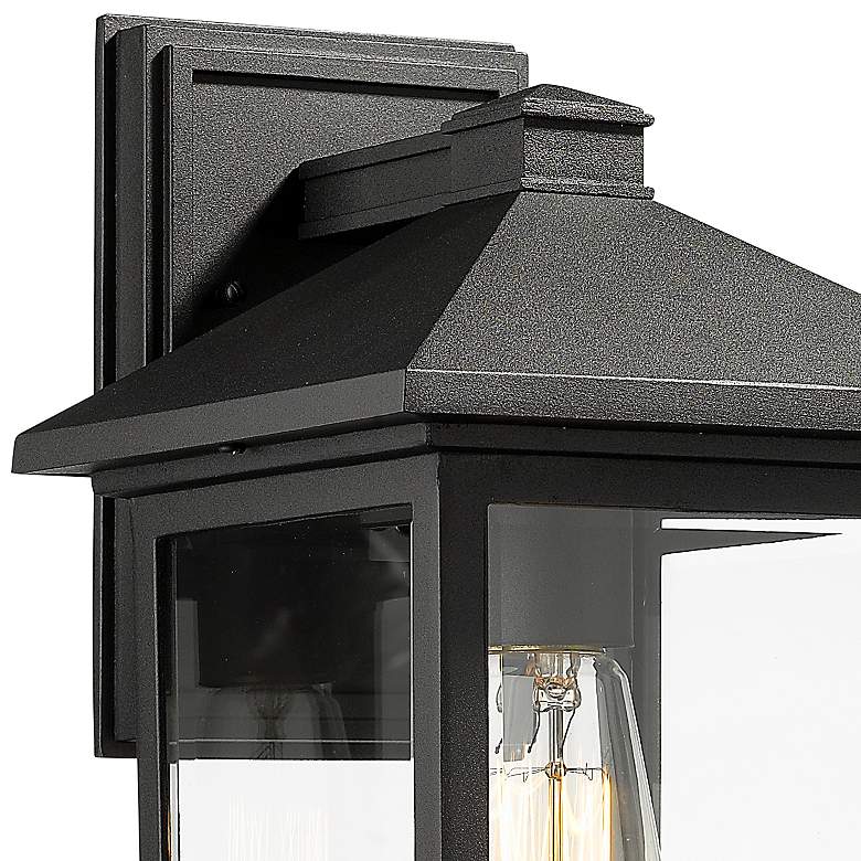 Image 2 Portland 14 inch High Black Outdoor Wall Light more views