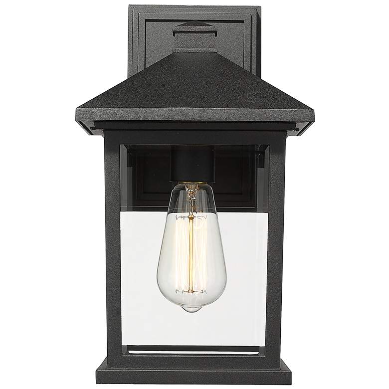 Image 3 Portland 14 inch High Black Outdoor Wall Light more views