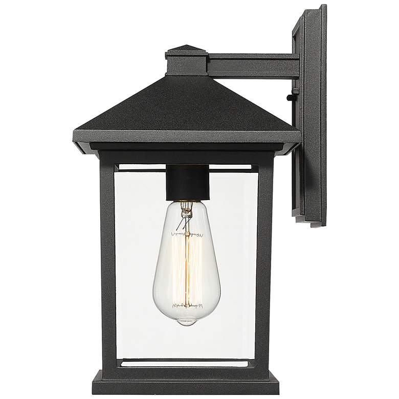 Image 4 Portland 14 inch High Black Outdoor Wall Light more views