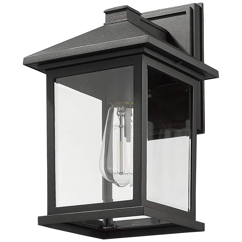 Image 5 Portland 14 inch High Black Outdoor Wall Light more views
