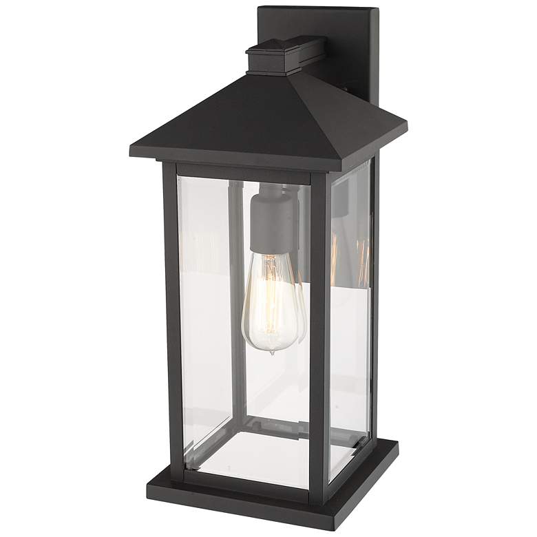 Image 4 Portland 18" High Black Metal Outdoor Wall Light more views