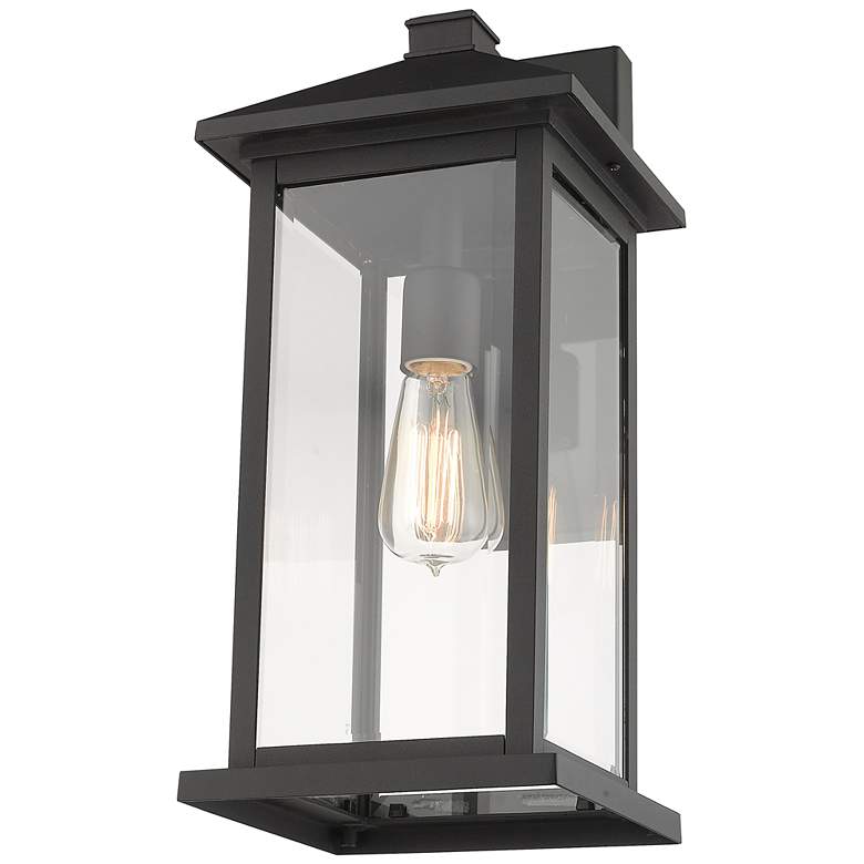 Image 5 Portland 18 inch High Black Metal Outdoor Wall Light more views