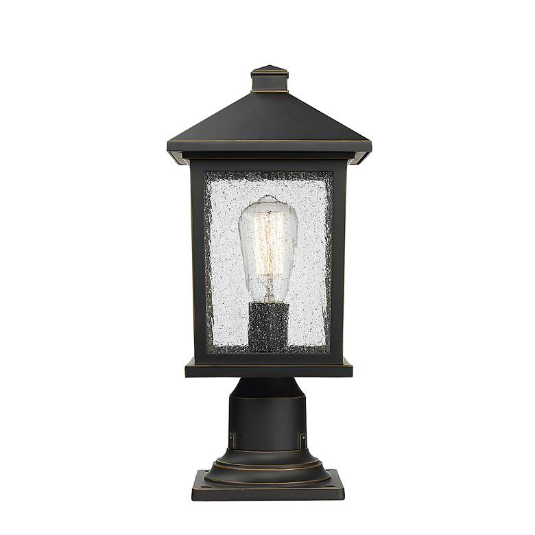 Image 3 Portland 18" High Oil-Rubbed Bronze Outdoor Pier Mount Light more views