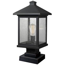 Portland 19 1/2"H Oil-Rubbed Bronze Outdoor Pier Mount Light