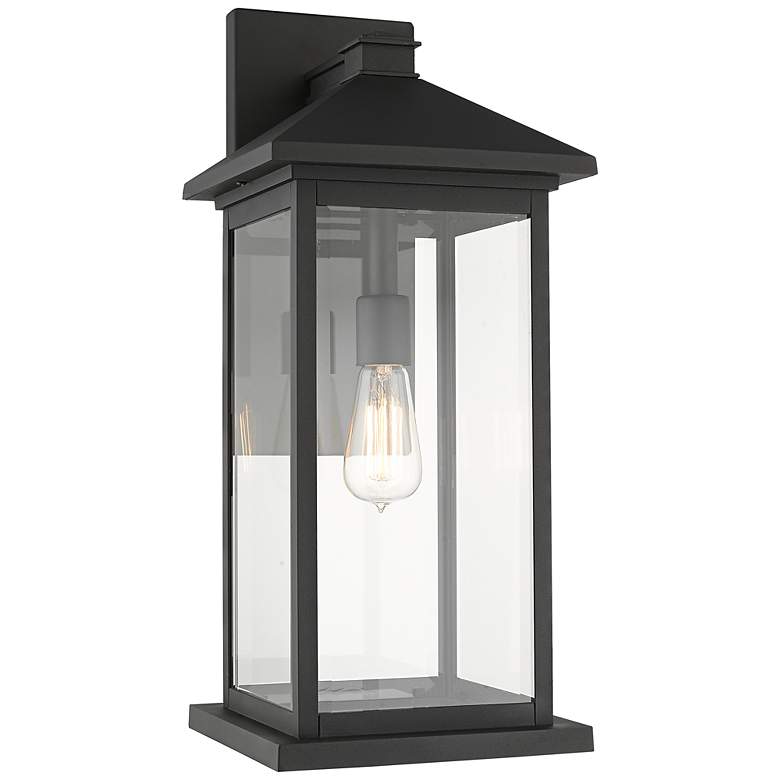 Image 2 Portland 22" High Black Outdoor Wall Light