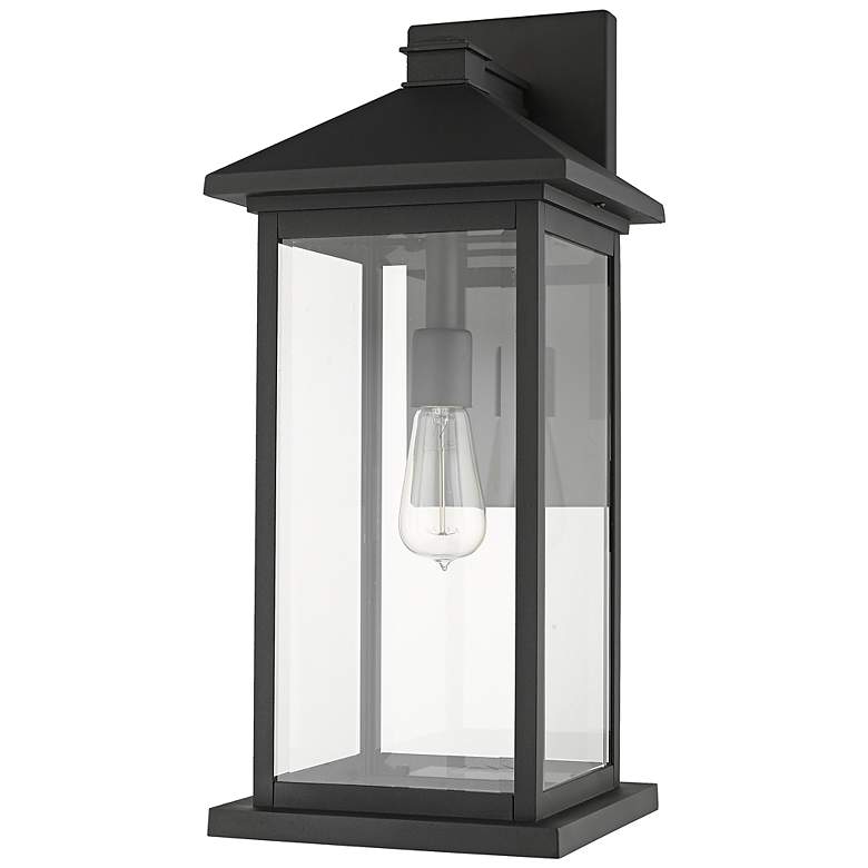 Image 7 Portland 22" High Black Outdoor Wall Light more views