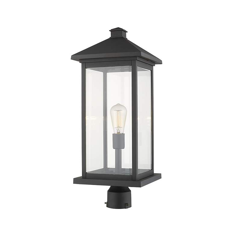 Image 2 Portland 24" High Black Metal Outdoor Post Light more views