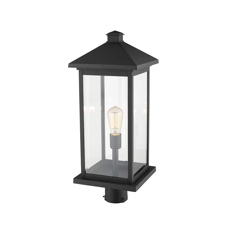 Image 3 Portland 24" High Black Metal Outdoor Post Light more views