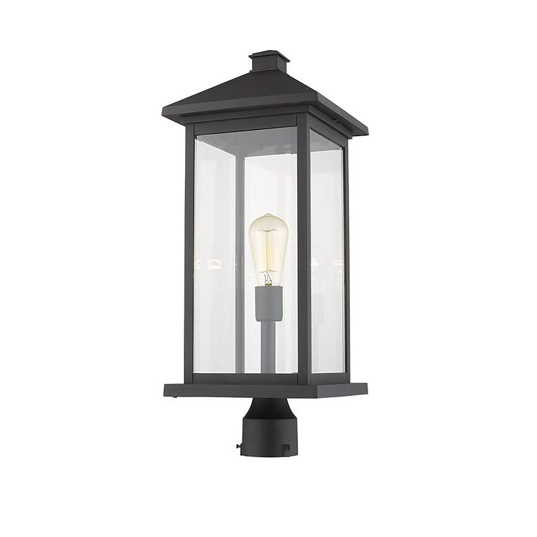 Image 4 Portland 24 inch High Black Metal Outdoor Post Light more views