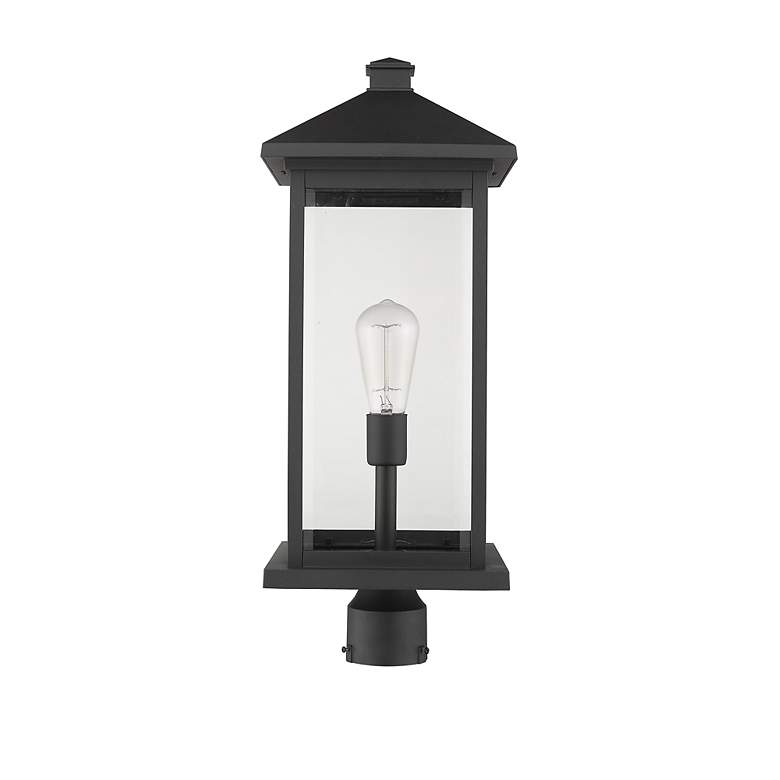 Image 5 Portland 24 inch High Black Metal Outdoor Post Light more views