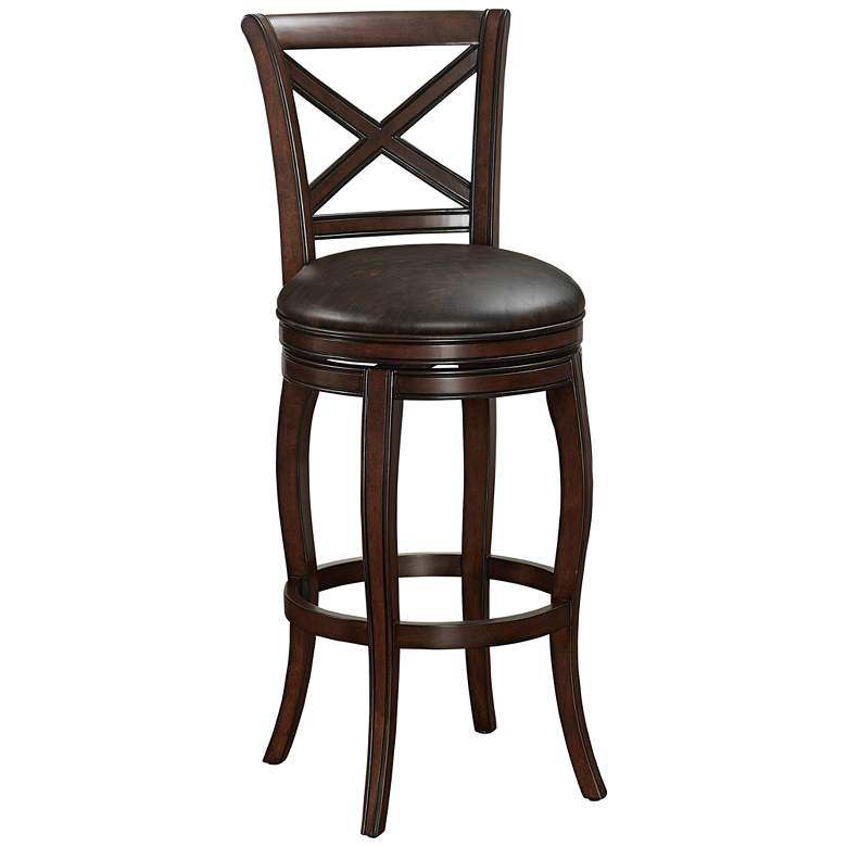 Image 1 Portland 30 inch Tobacco Bonded Leather and Navajo Barstool