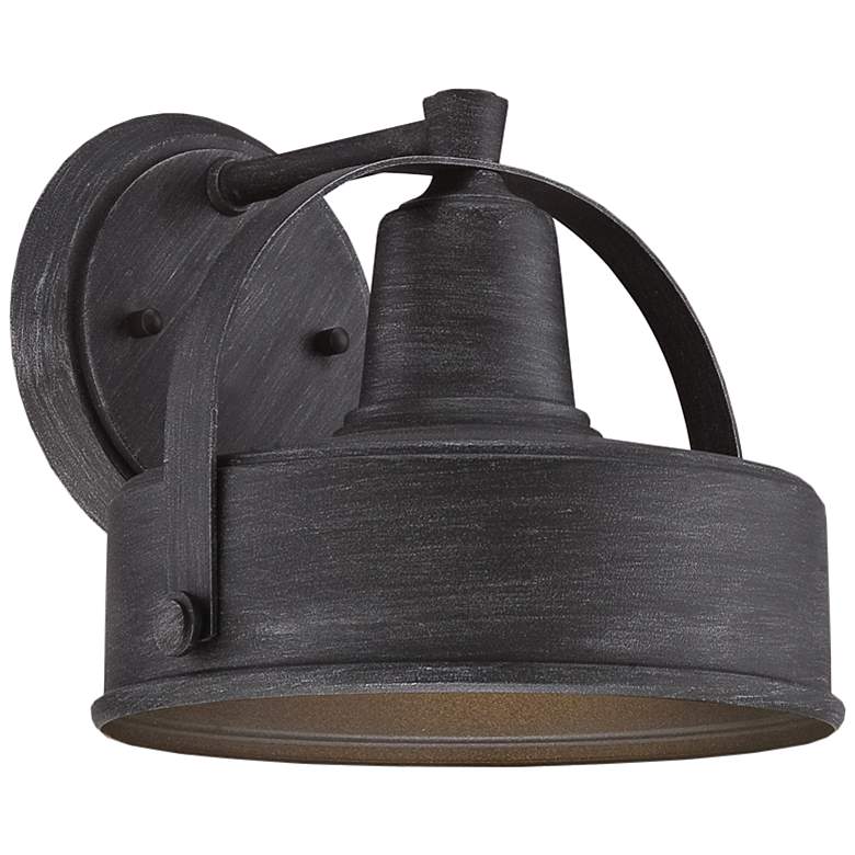 Image 2 Portland 8 1/4" High Weathered Pewter Outdoor Wall Light