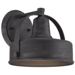 Portland 8 1/4" High Weathered Pewter Outdoor Wall Light