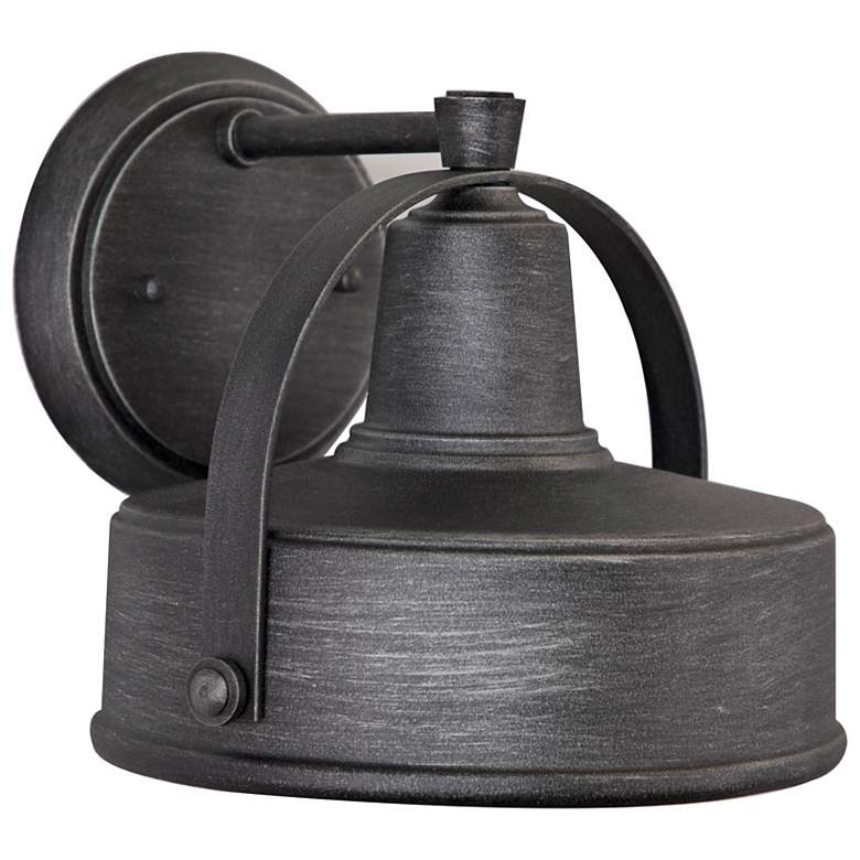 Image 7 Portland 8 1/4" High Weathered Pewter Outdoor Wall Light more views