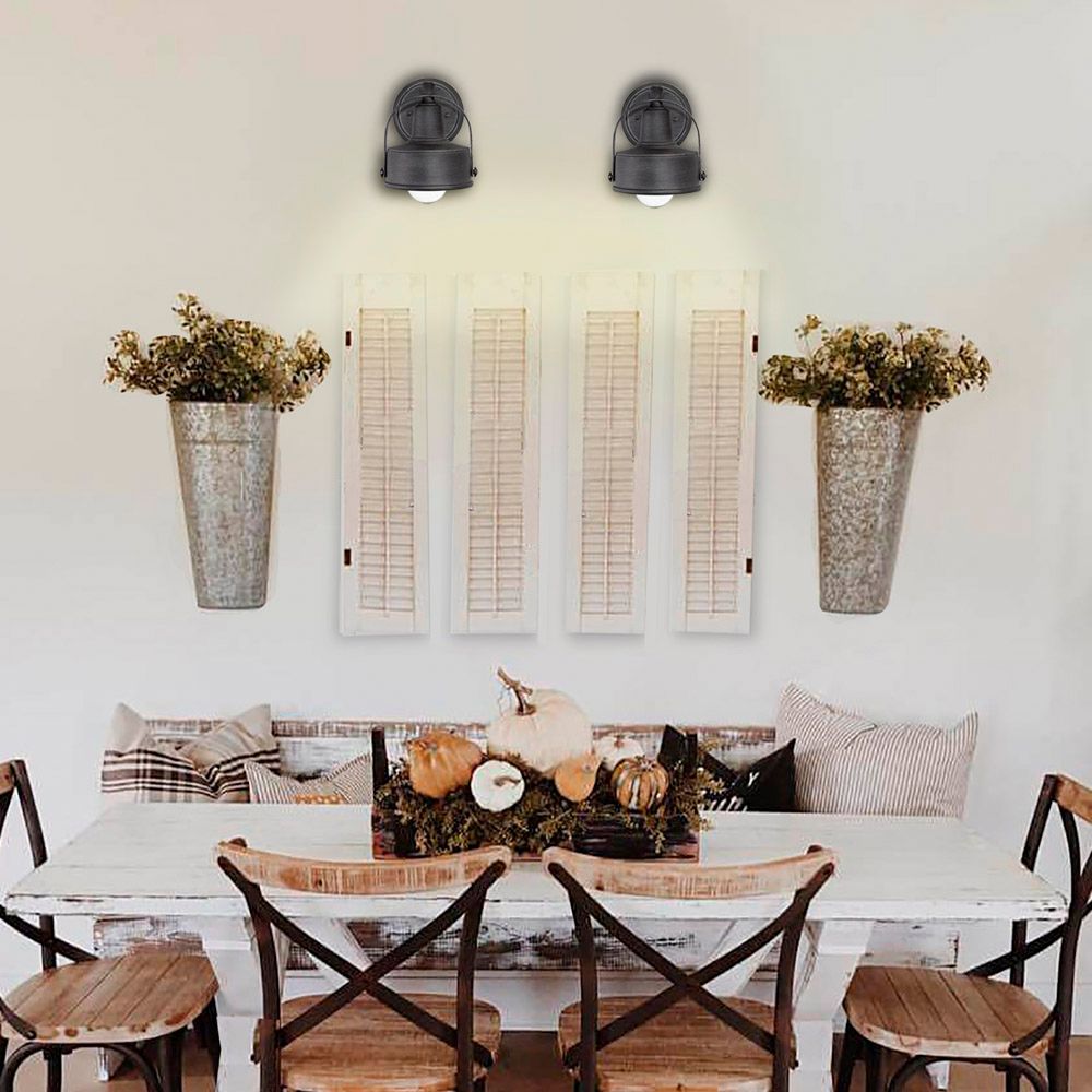 Portland 8 1/4" High Weathered Pewter Outdoor Wall Light in scene