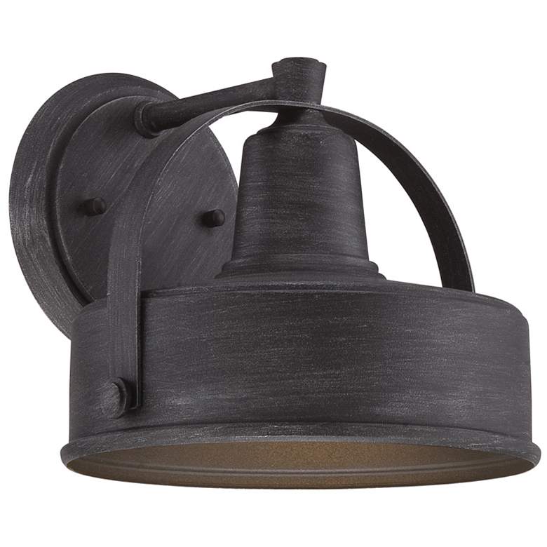 Image 3 Portland 8" High Weathered Pewter Outdoor Wall Light