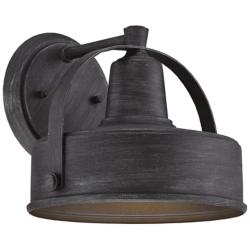 Portland 8" High Weathered Pewter Outdoor Wall Light