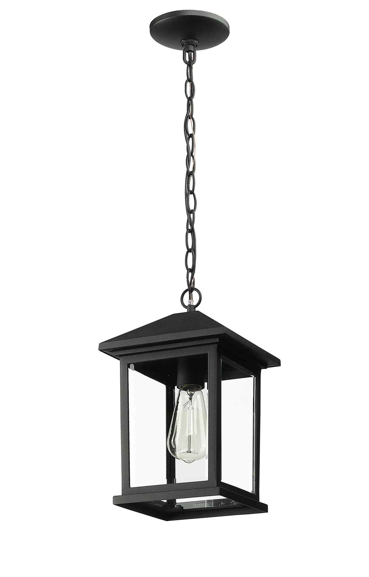 Image 6 Portland by Z-Lite Black 8 inch 1 Light Outdoor Chain Light more views