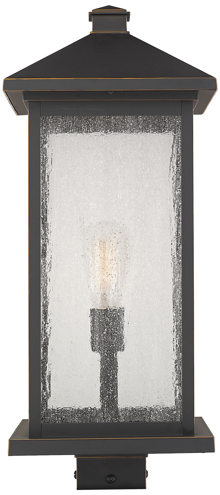 Portland by Z-Lite Bronze 22.5 inch 1 Light Outdoor Post Mount Fixture