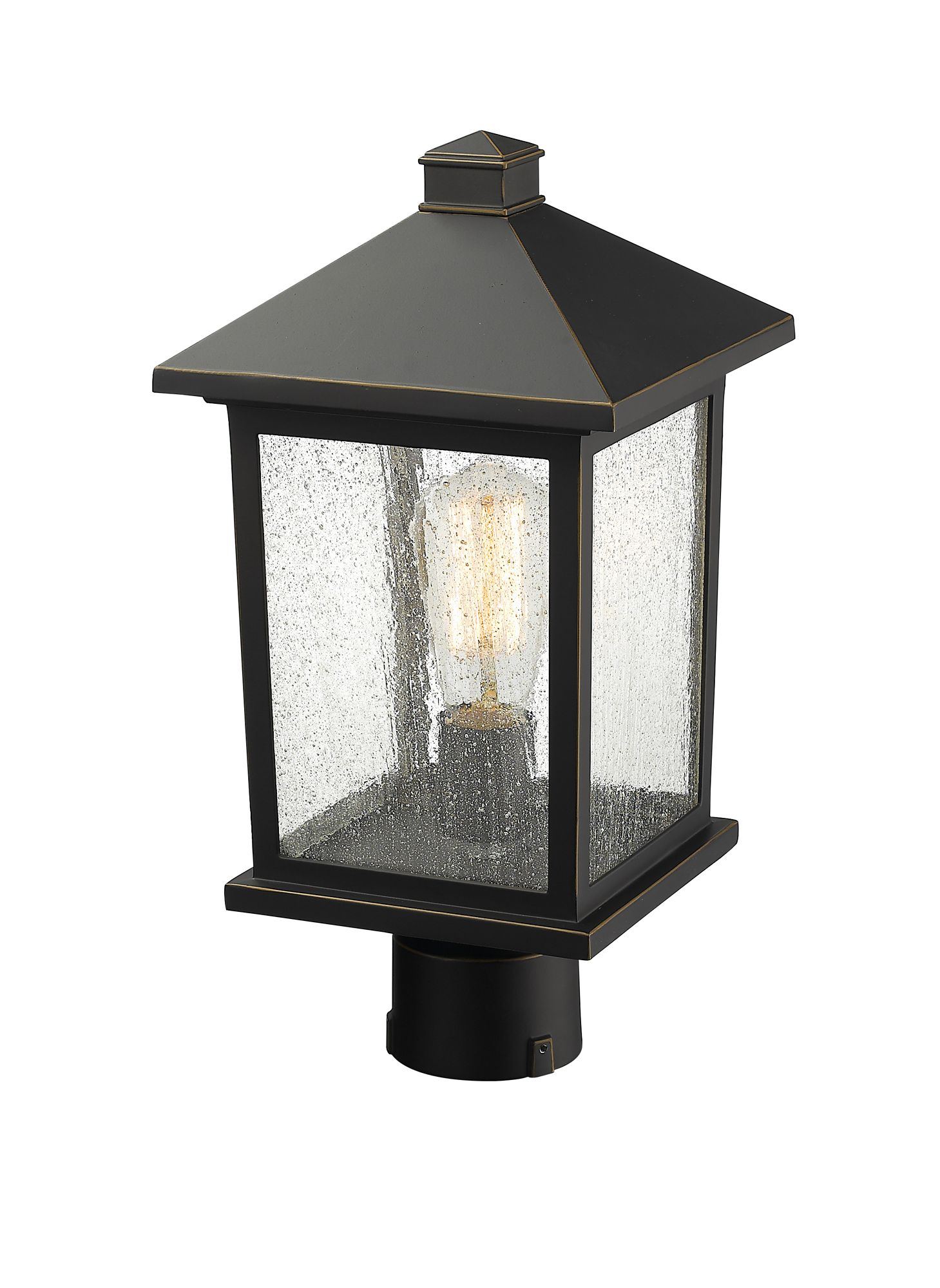 Image 3 Portland by Z-Lite Oil Rubbed Bronze 16 inch 1 Light Post Mount Light more views