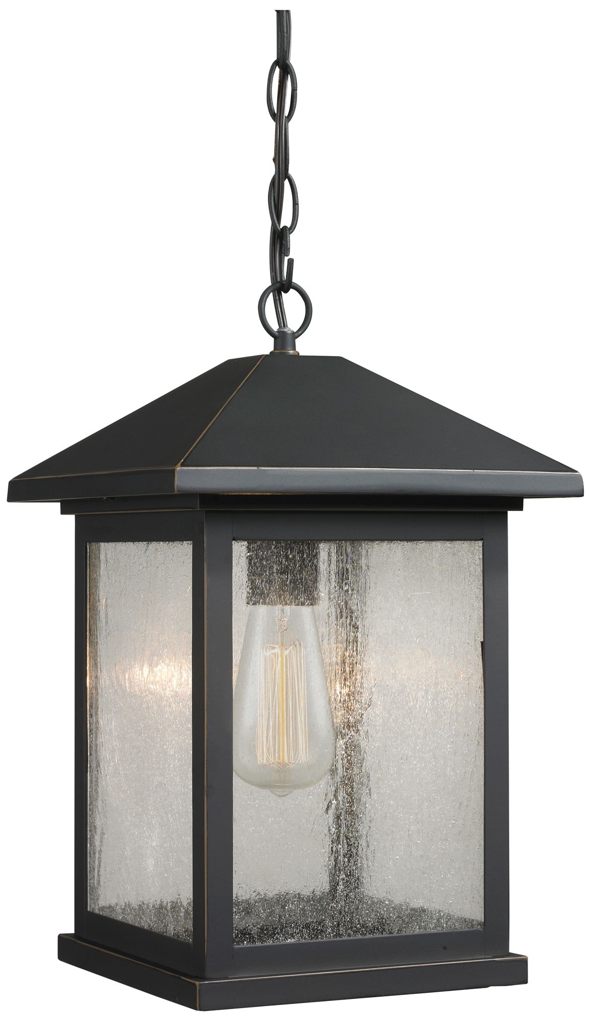 Portland by Z-Lite Oil Rubbed Bronze 9.5 inch 1 Light Outdoor Chain Light