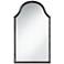 Portland Matte Dark Gunmetal 23 1/2" x 40" Arch Wall Mirror