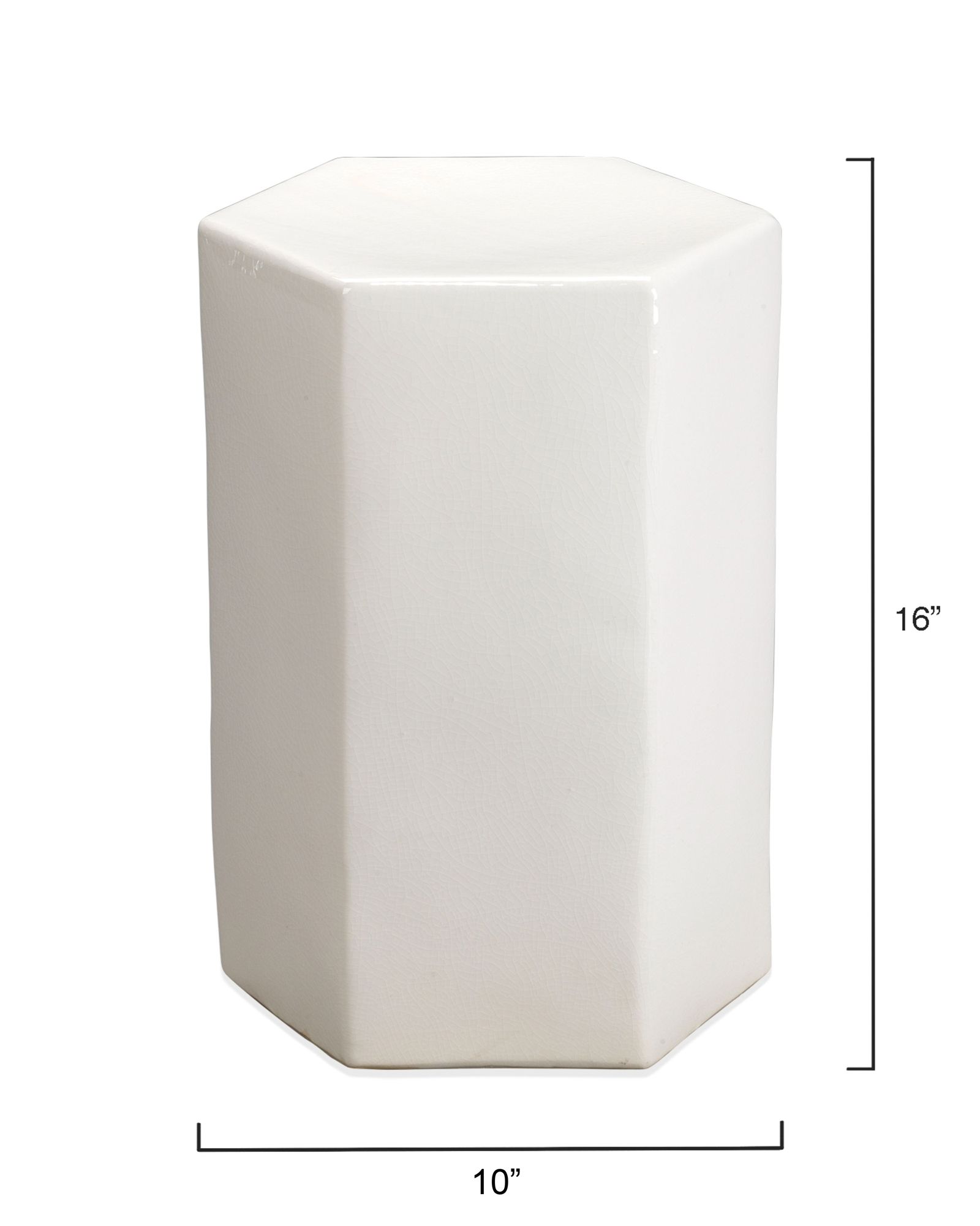 Image 3 Porto 11 1/2" Wide Ceramic Hexagonal Modern Side Table more views
