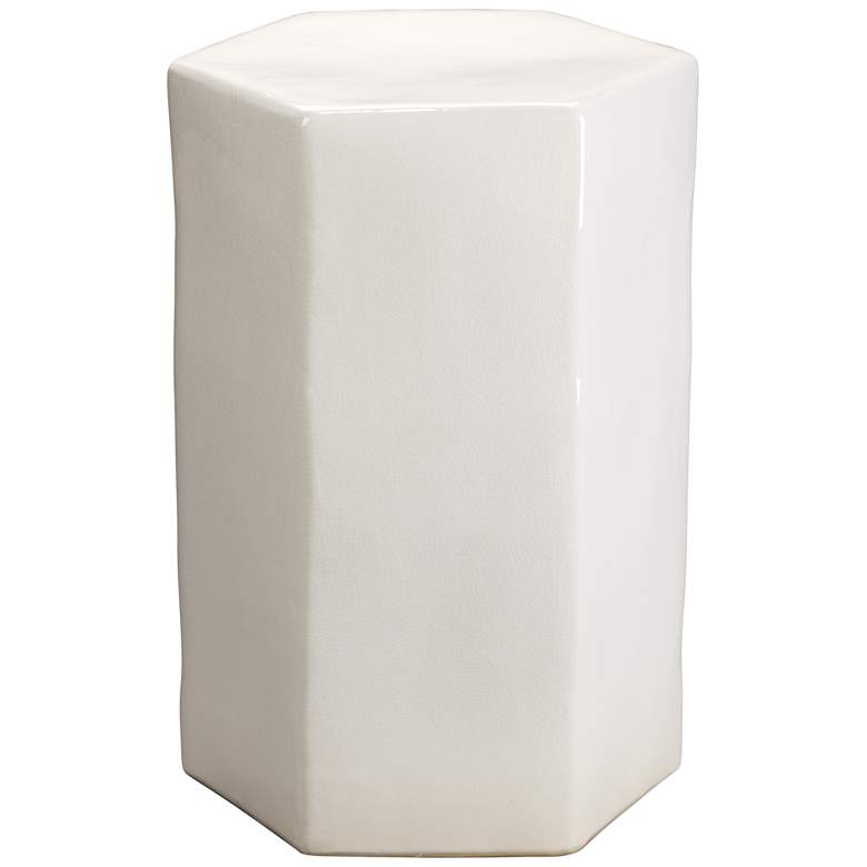Image 1 Porto 15" Wide Ceramic Hexagonal Modern Side Table