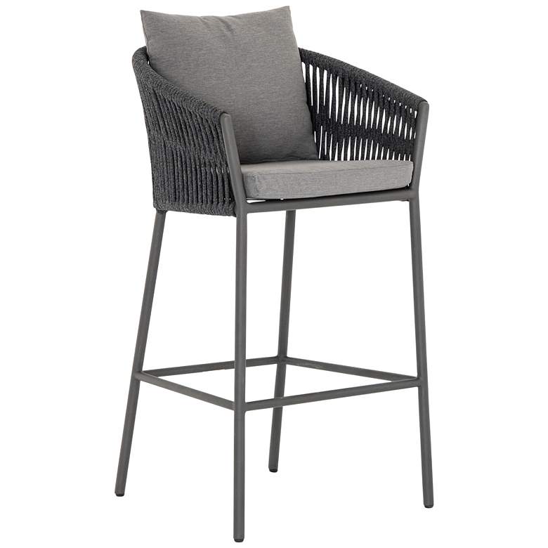 Image 1 Porto 31" Charcoal and Bronze Outdoor Bar Stool