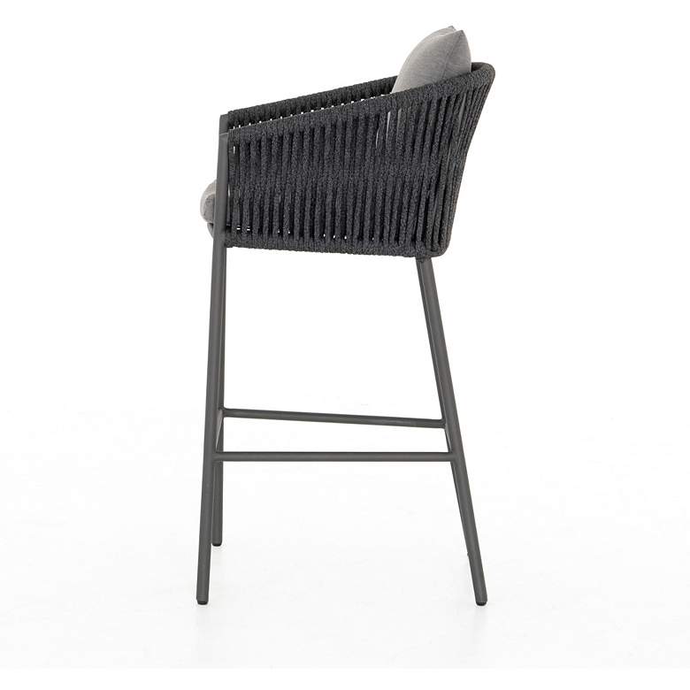Image 5 Porto 31" Charcoal and Bronze Outdoor Bar Stool more views