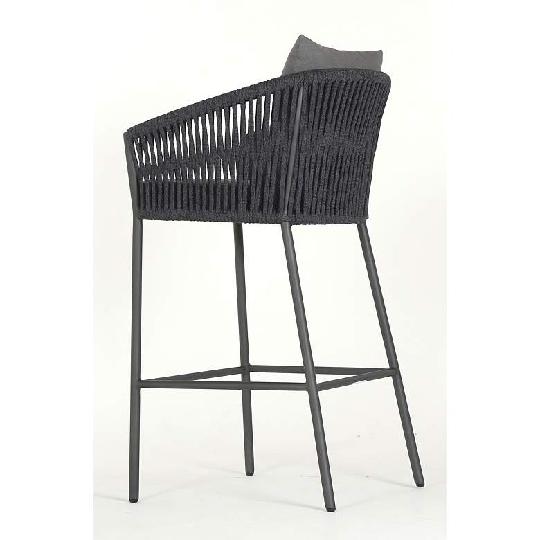 Image 6 Porto 31" Charcoal and Bronze Outdoor Bar Stool more views