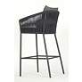 Porto 31" Charcoal and Bronze Outdoor Bar Stool
