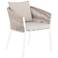 Porto Faye Sand and White Outdoor Dining Chair