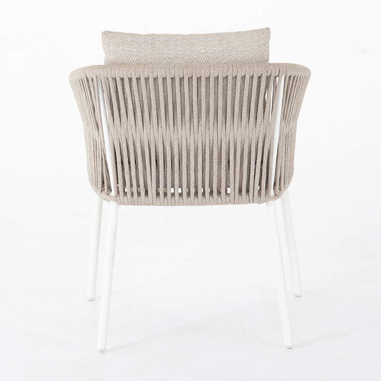 Image 5 Porto Faye Sand and White Outdoor Dining Chair more views