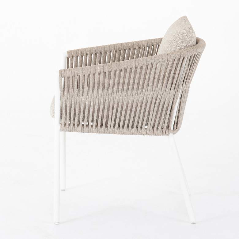 Image 6 Porto Faye Sand and White Outdoor Dining Chair more views