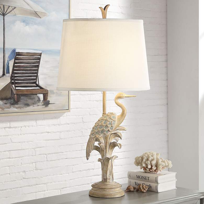 Image 1 Porto Natural Wood Sculptural Table Lamp