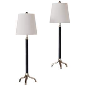 Image1 of Portobello Faux Leather Buffet Table Lamps Set of 2