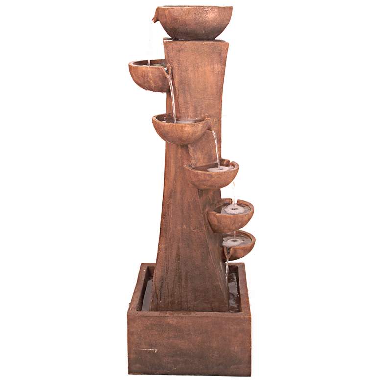 Image 1 Portofino Cascade 42 3/4 inch High Indoor or Outdoor Fountain