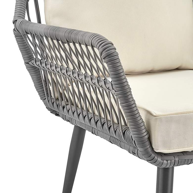 Image 3 Portofino Rope Wicker 4-Piece Patio Set with Cream Cushion more views