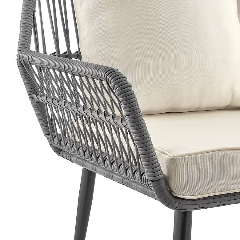 Image 4 Portofino Rope Wicker 4-Piece Patio Set with Cream Cushion more views