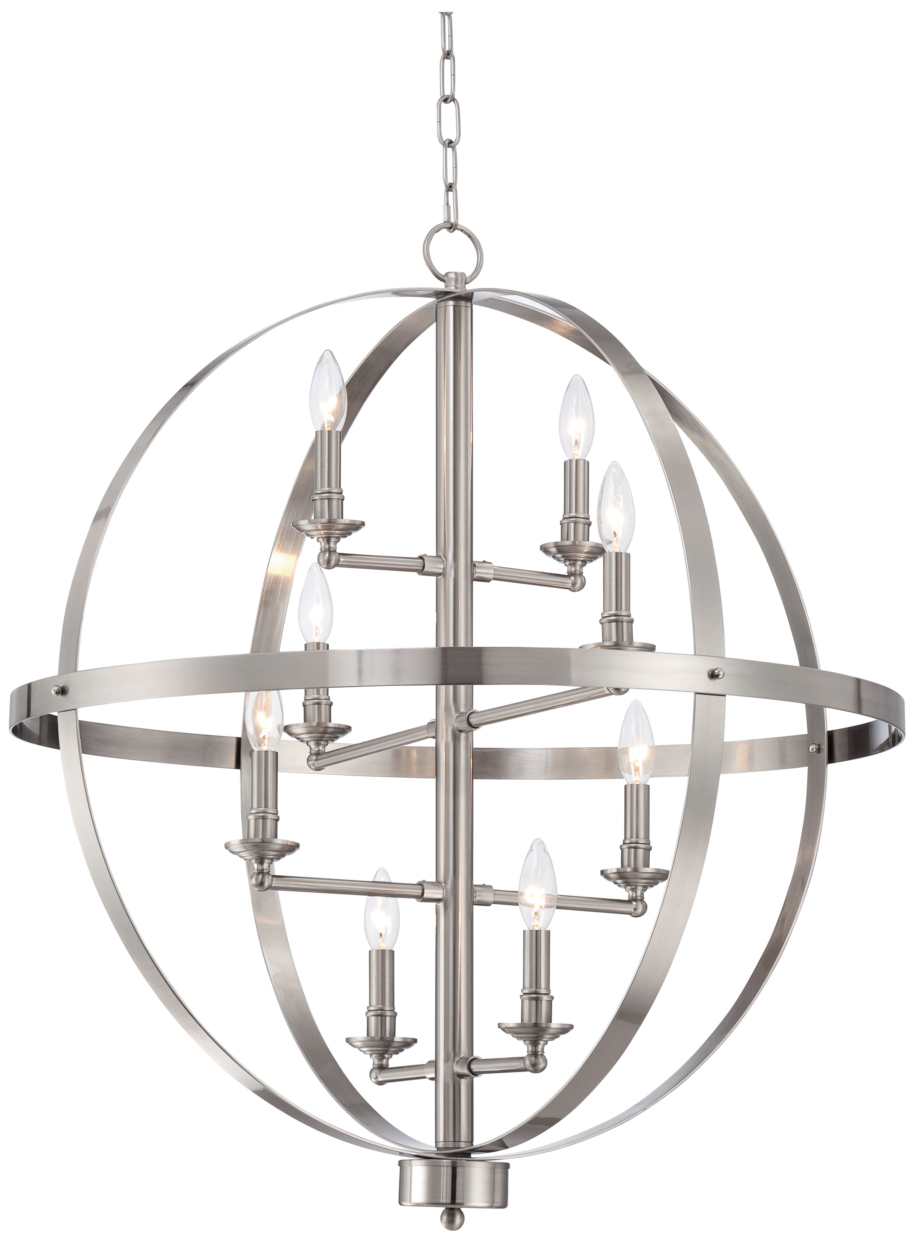 Portola 29" Wide Brushed Steel Chandelier