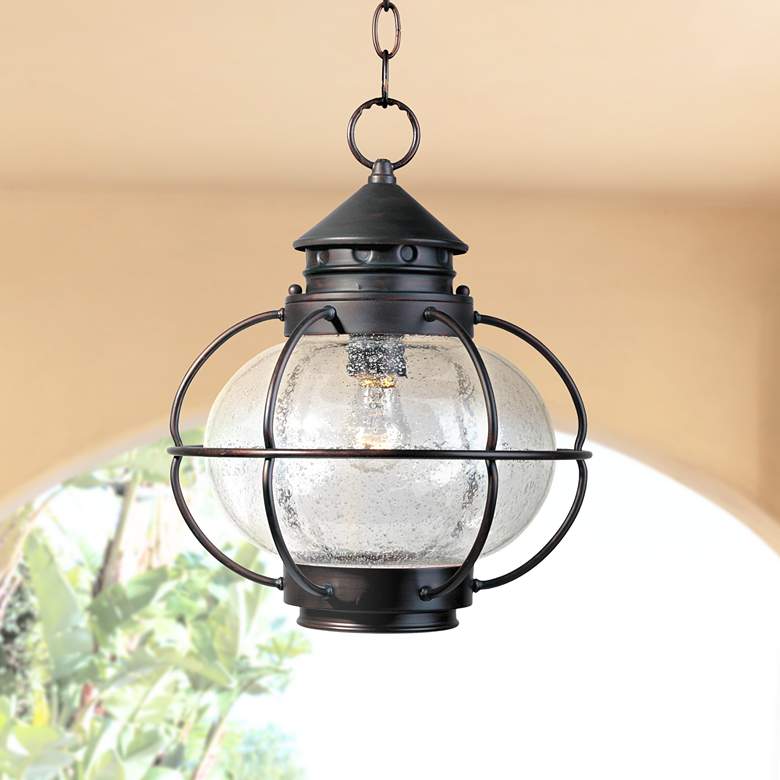 Image 2 Portsmouth 14 inch High Outdoor Hanging Lantern