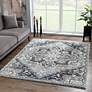 1_Portsmouth Ancient 40460 7'10"x10'6" Land Blue Area Rug